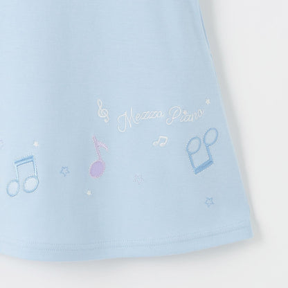音符刺繡 水手領設計 連衣裙