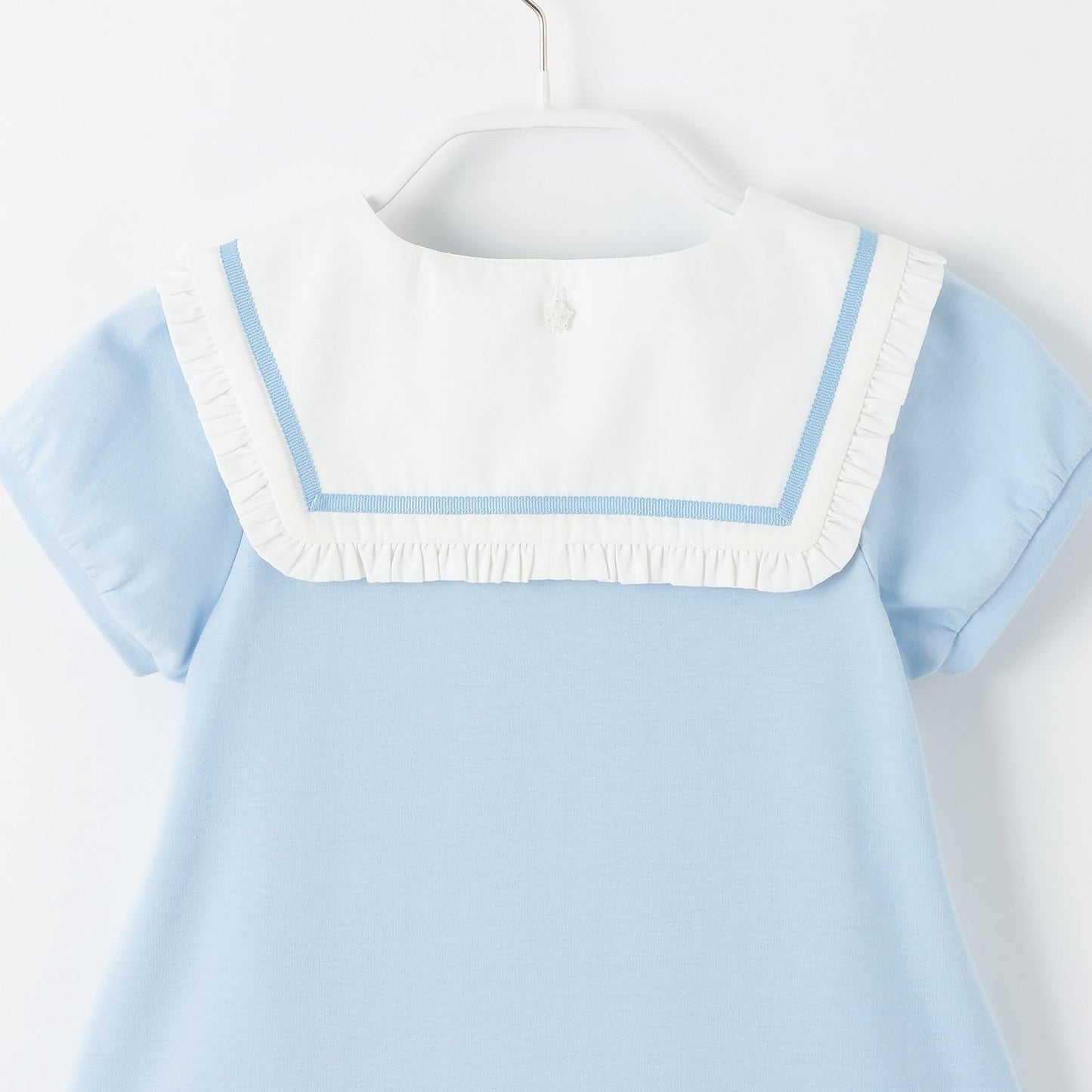 音符刺繡 水手領設計 連衣裙