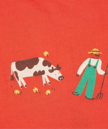 全印花 Farm Adventure 圖案 布帛 兒童短褲