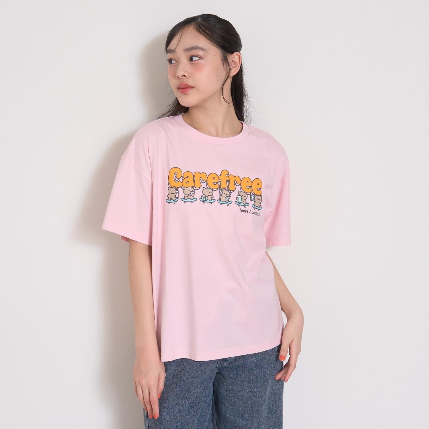 7days 熊圖案印花 T恤