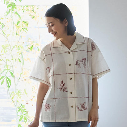 親子同款 印度棉 刺繡 托特包