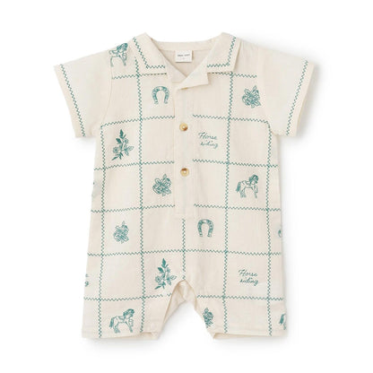 Link 印度棉刺繡連體衣