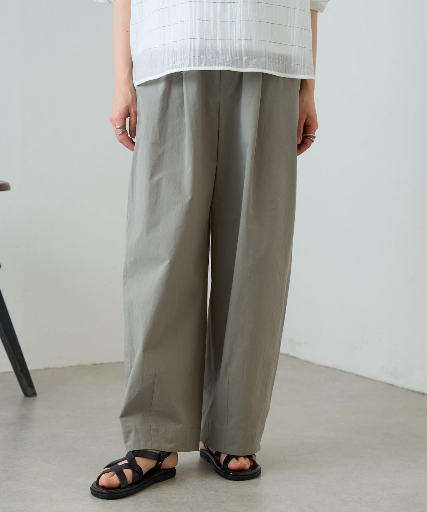 彎刀版型 chino 鬆緊休閒褲