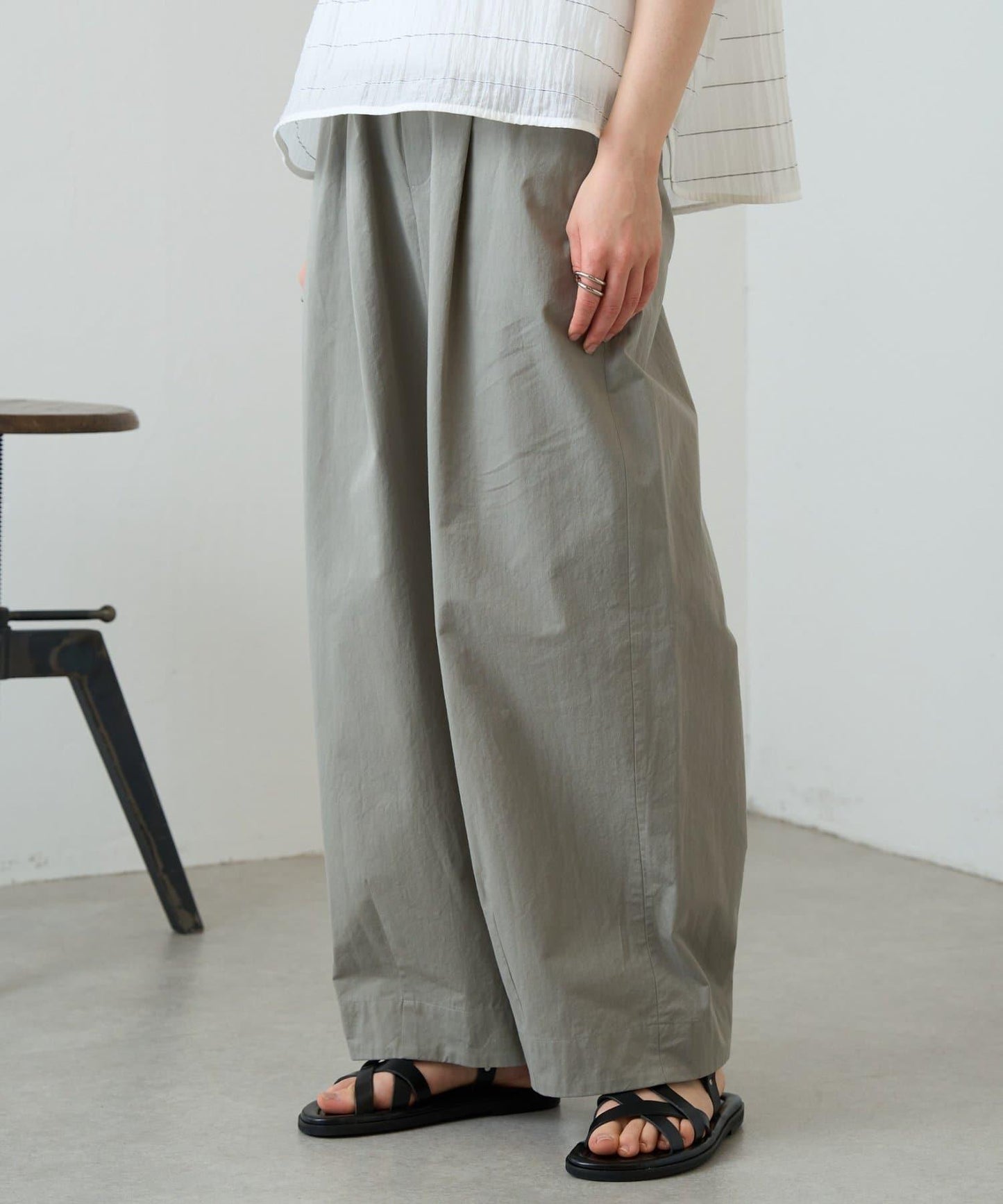 彎刀版型 chino 鬆緊休閒褲