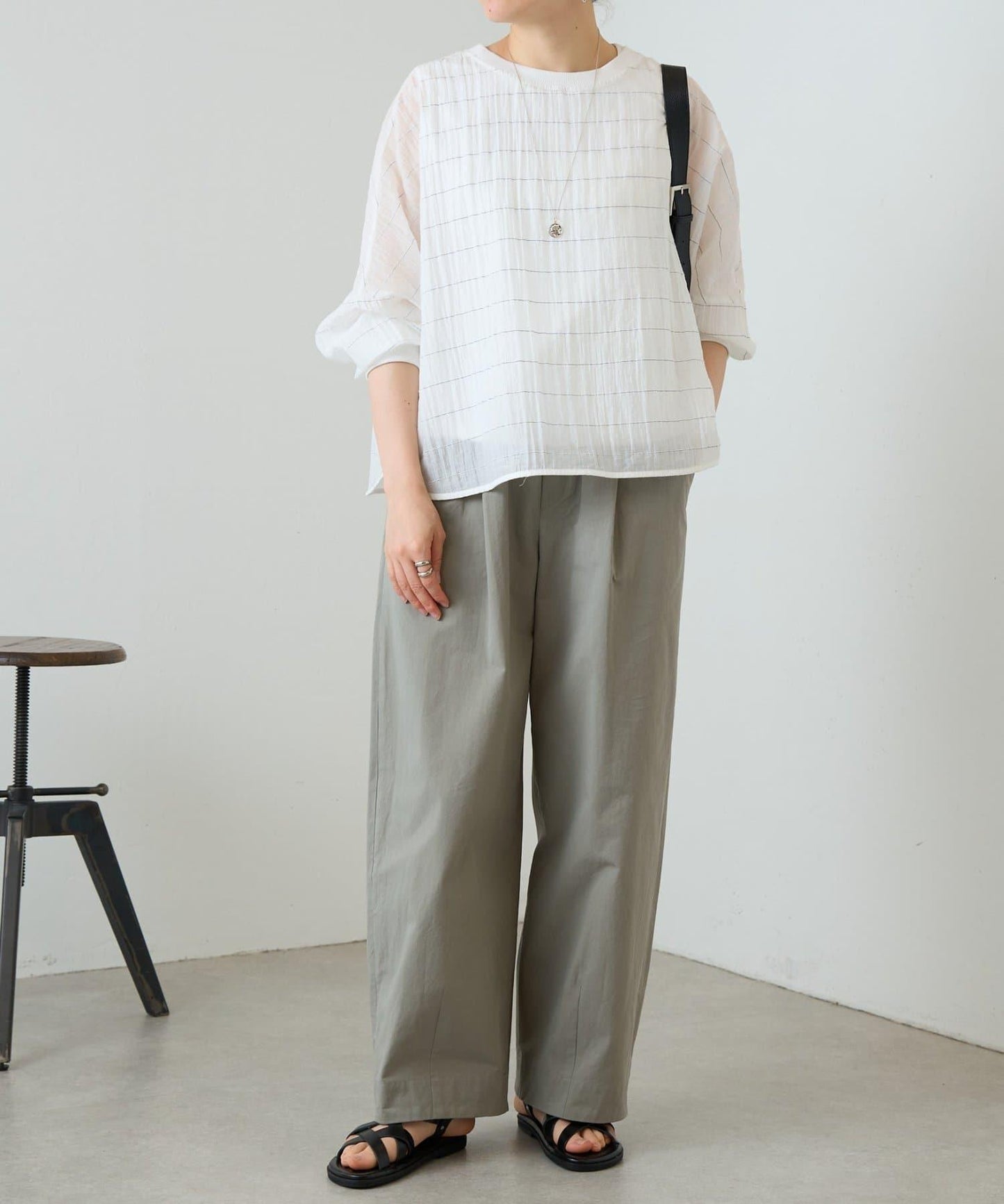 彎刀版型 chino 鬆緊休閒褲
