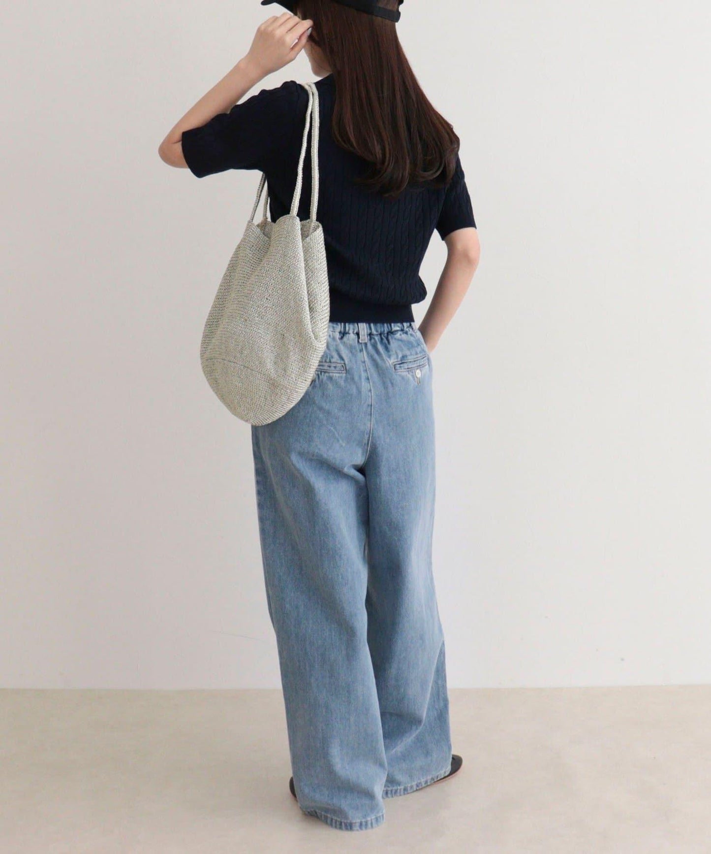 FR刺繡 麻花紋 短袖Polo領 針織套頭上衣