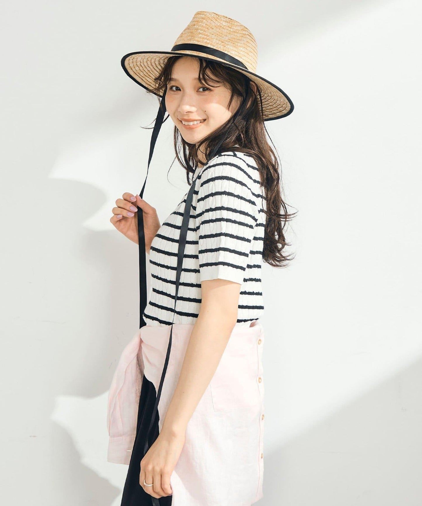 FR刺繡麻花紋短袖套頭針織衫（網絡限定・人氣系列）