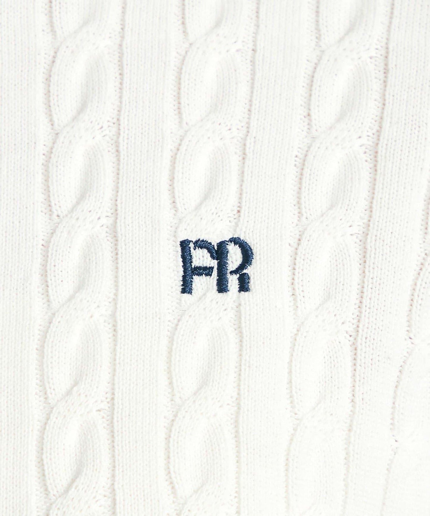 FR刺繡 麻花紋 短袖 針織開衫