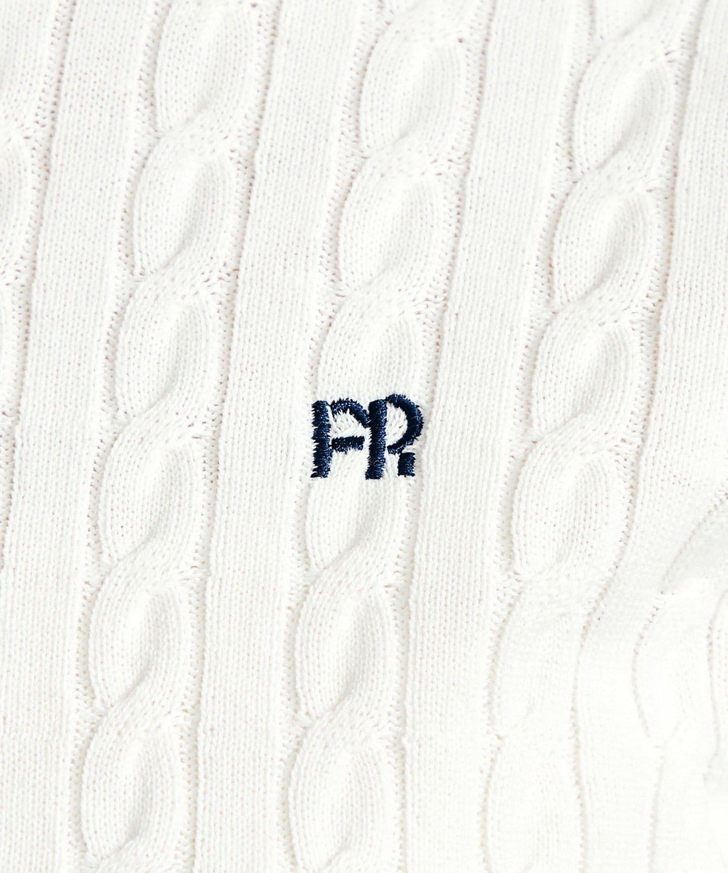 FR刺繡麻花紋短袖套頭針織衫（網絡限定・人氣系列）