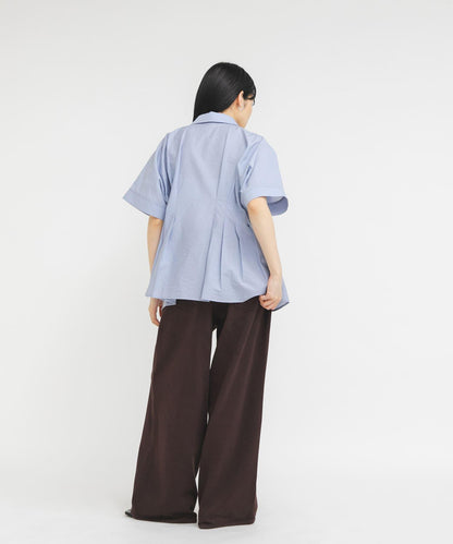 腰部褶 蝙蝠袖 襯衫