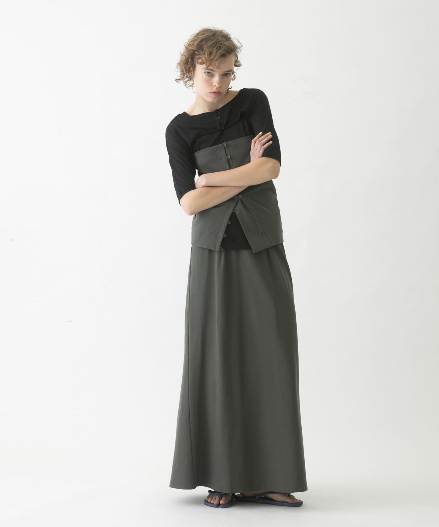flare long skirt set