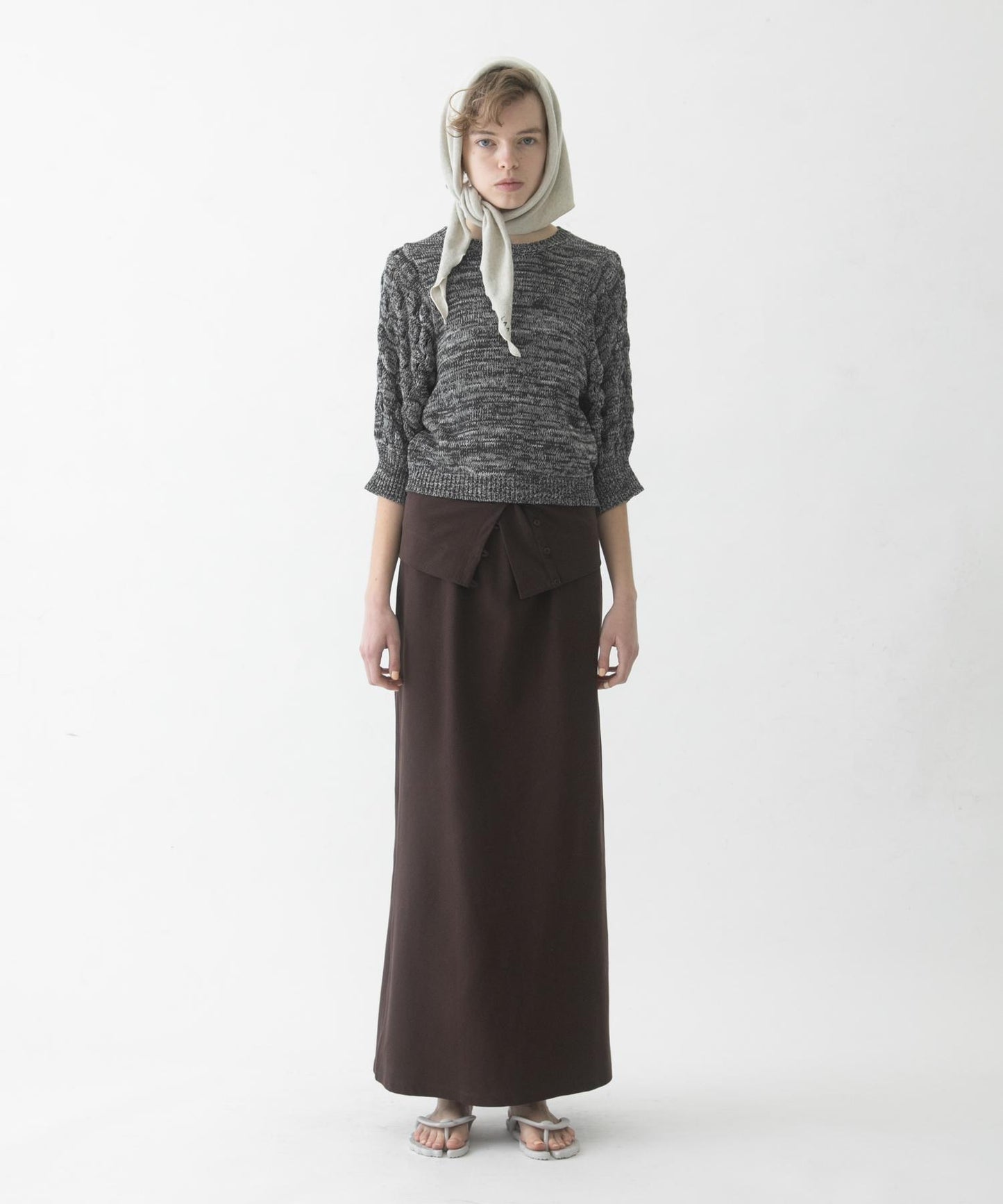 flare long skirt set