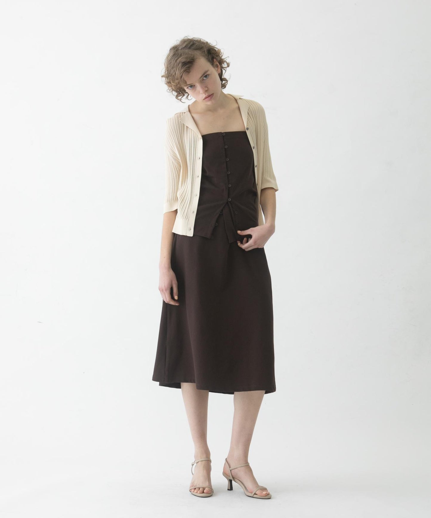 flare long skirt set