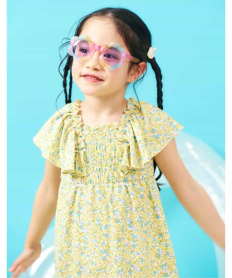 兒童UV防護 立體花朵 馬卡龍彩虹紋 兒童太陽鏡