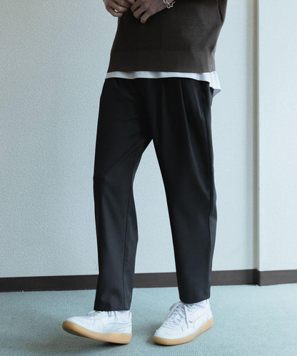 速幹 乾爽觸感 雙褶 錐形 褲子