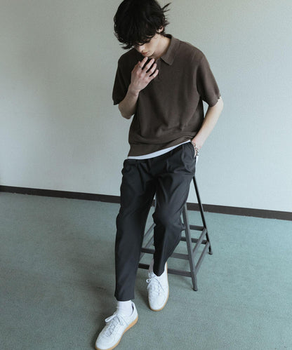 速幹 乾爽觸感 雙褶 錐形 褲子