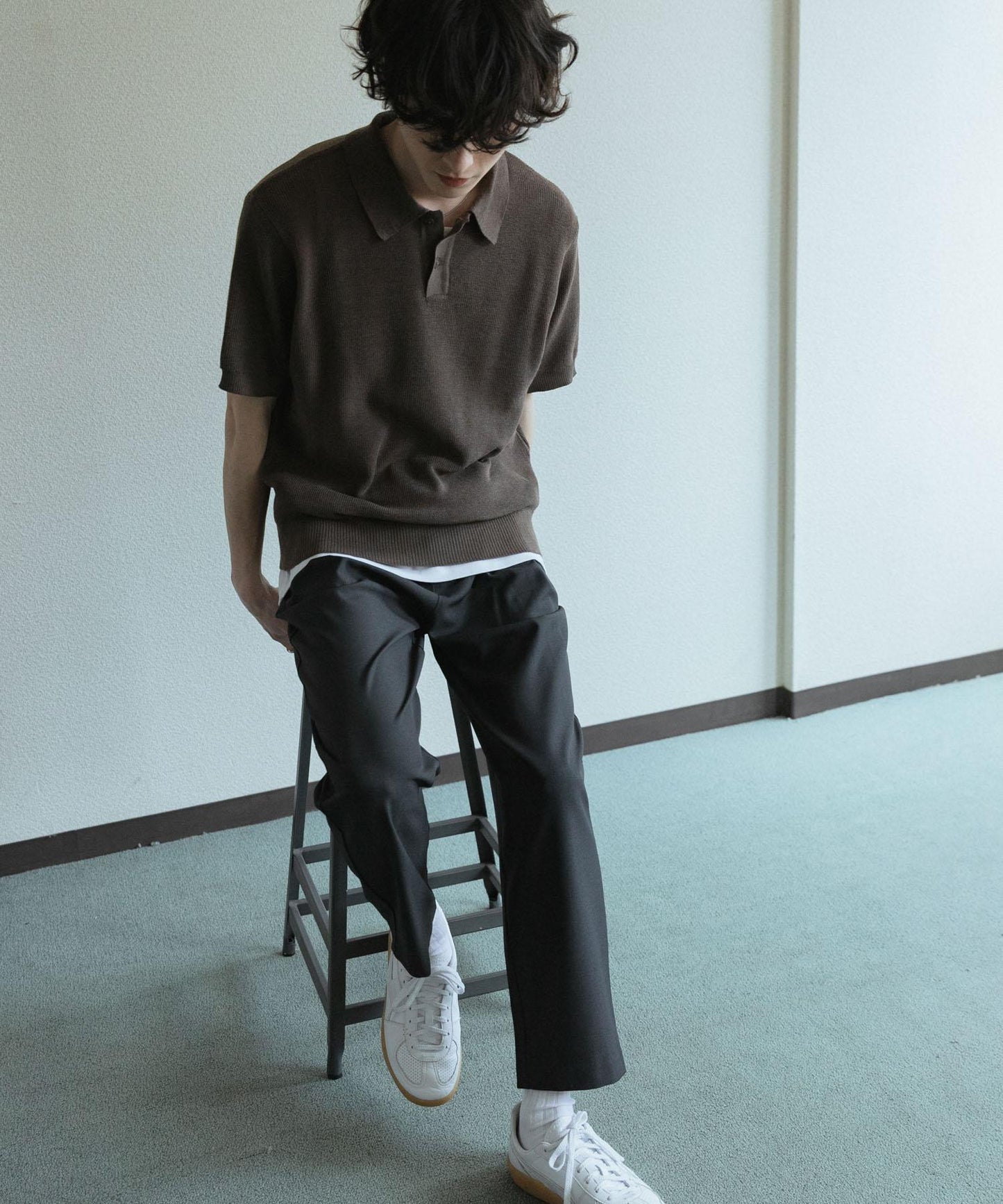 速幹 乾爽觸感 雙褶 錐形 褲子