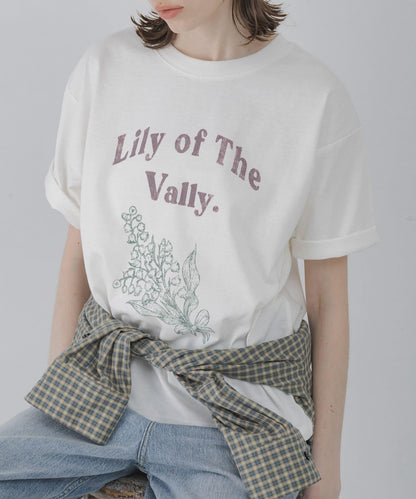LILY OF THE VALLEY 英文印花 T恤