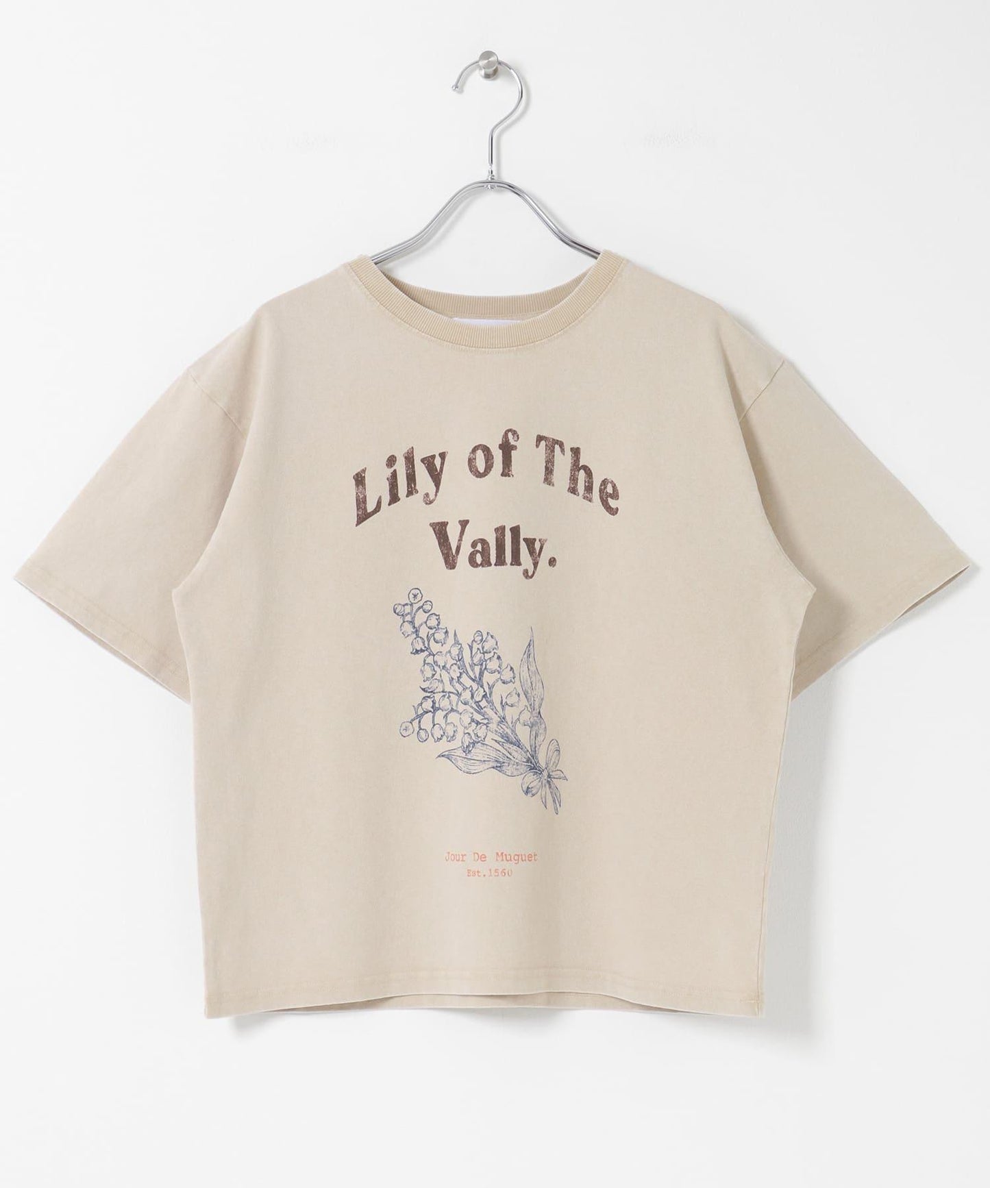 LILY OF THE VALLEY 英文印花 T恤