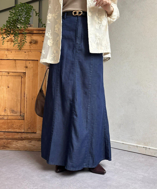 淺色牛仔 美人魚半身裙