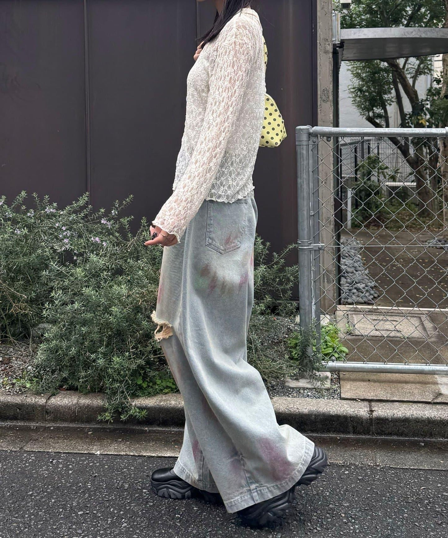 2WAY彈力蕾絲上衣