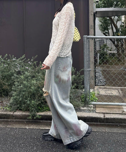 2WAY彈力蕾絲上衣