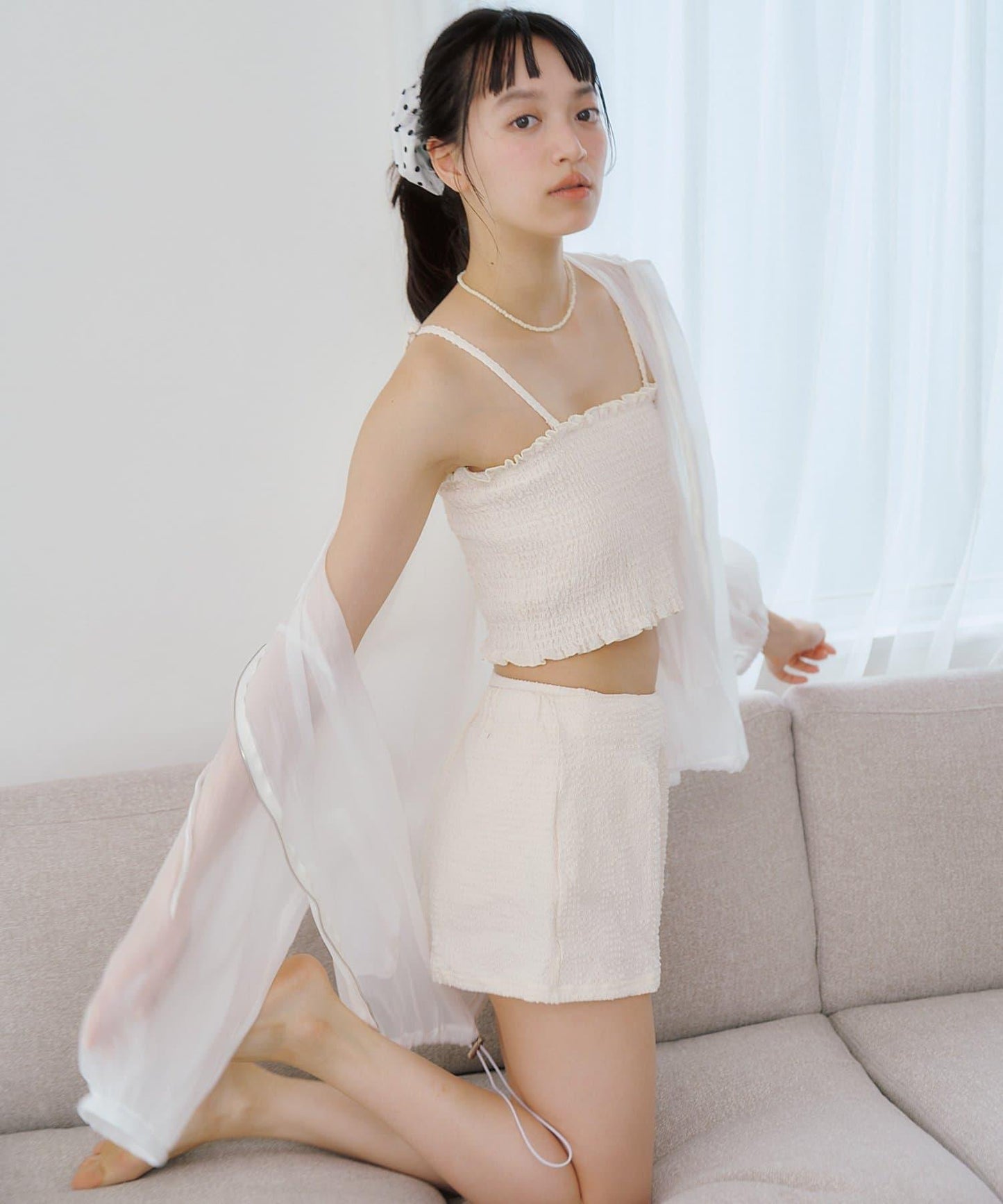 透紗連帽外套 四件套 泳裝（線上限定）