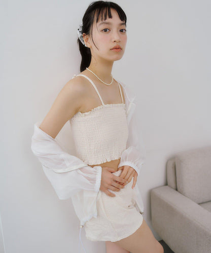 透紗連帽外套 四件套 泳裝（線上限定）