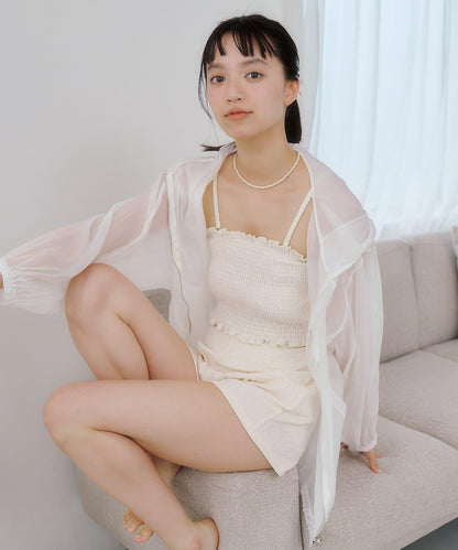 透紗連帽外套 四件套 泳裝（線上限定）