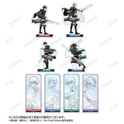 《進擊的巨人》 新繪插畫系列 第二彈 エレン 大號亞克力立牌 戰鬥背影·上色款