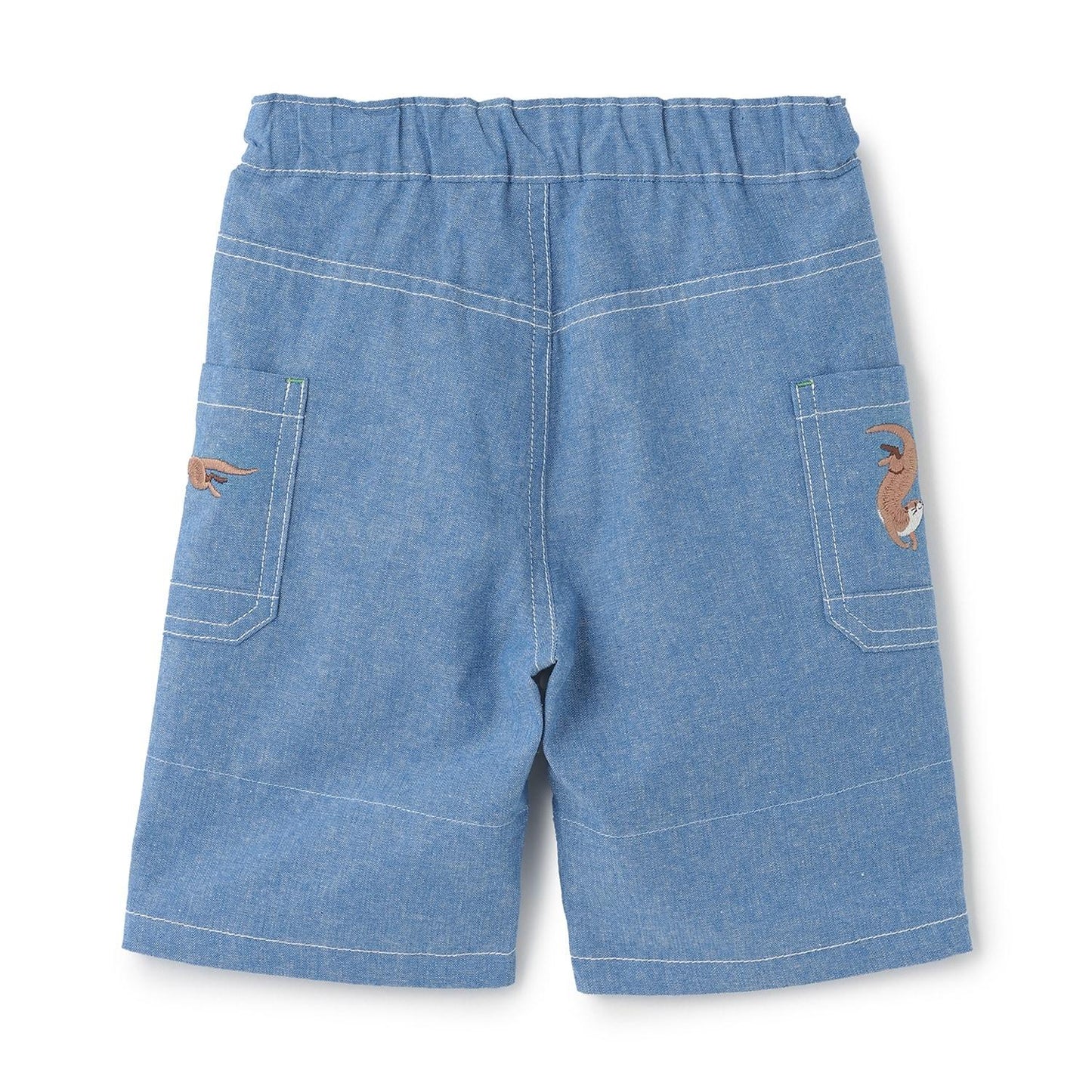 水族館刺繡 五分褲