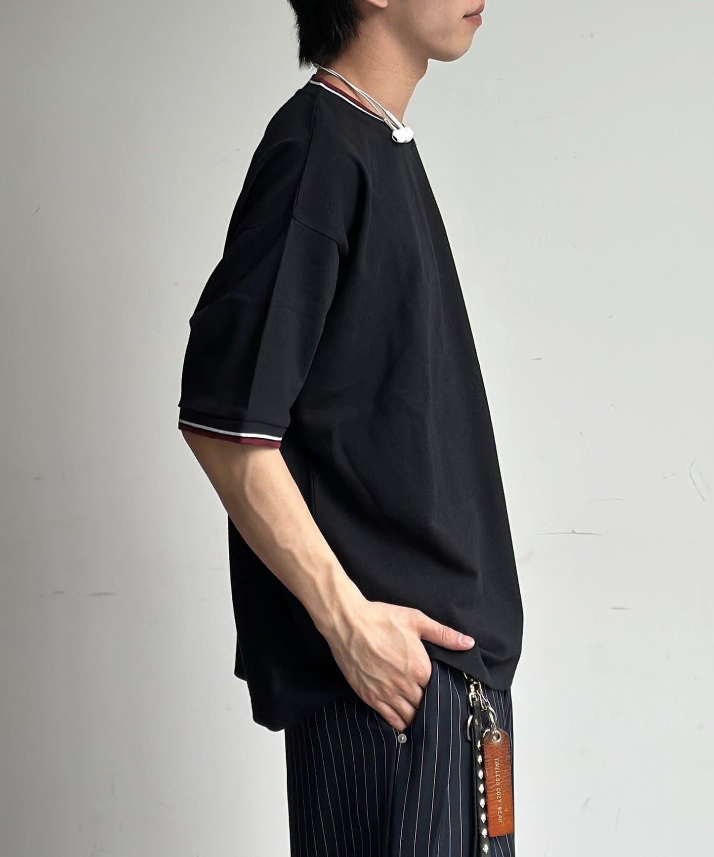 U.S. POLO ASSN. 撞色羅紋珠地T恤