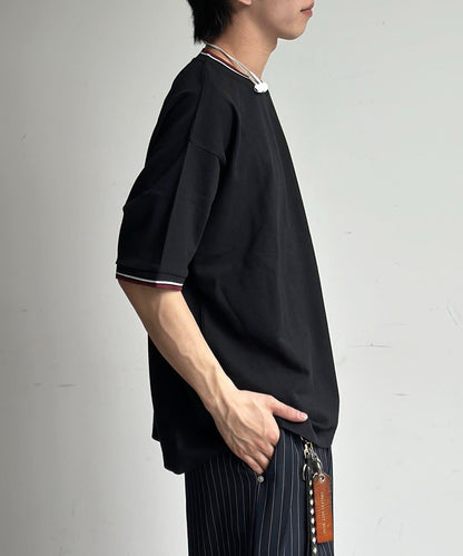 U.S. POLO ASSN. 撞色羅紋珠地T恤
