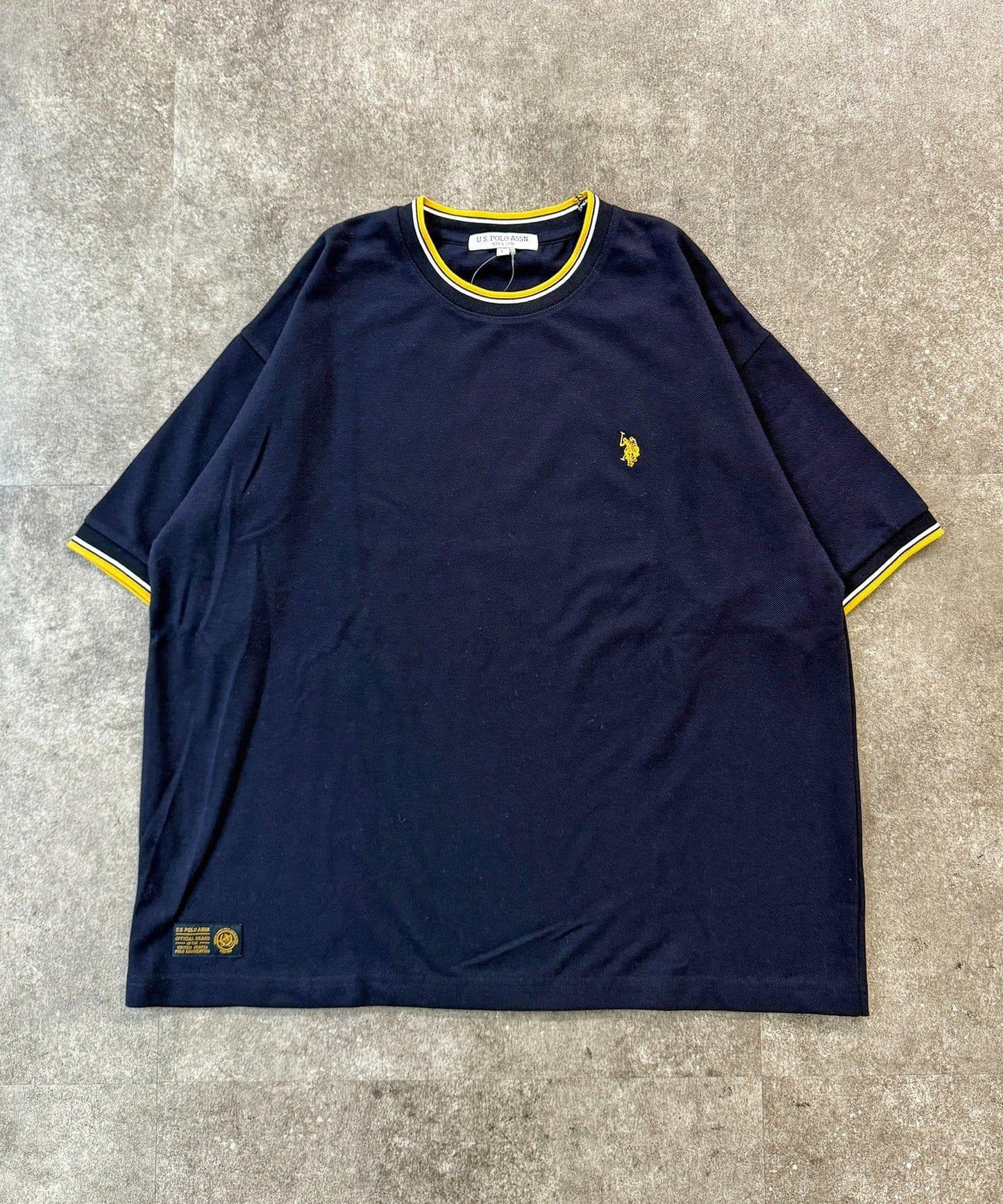 U.S. POLO ASSN. 撞色羅紋珠地T恤