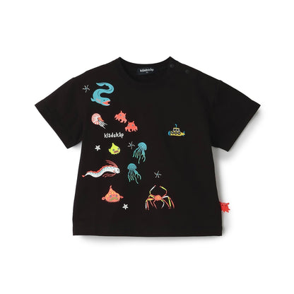 蓄光深海魚刺繡短袖T恤