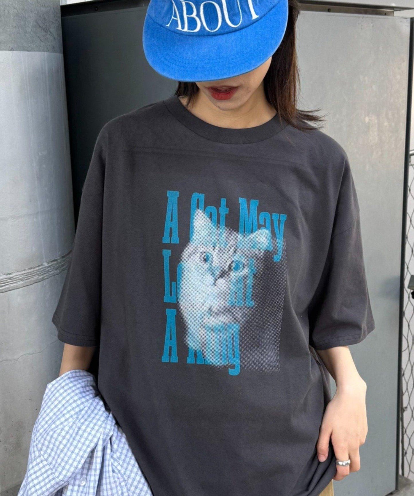 中性 大碼可選 DOG&CAT 組合logo印花 T恤