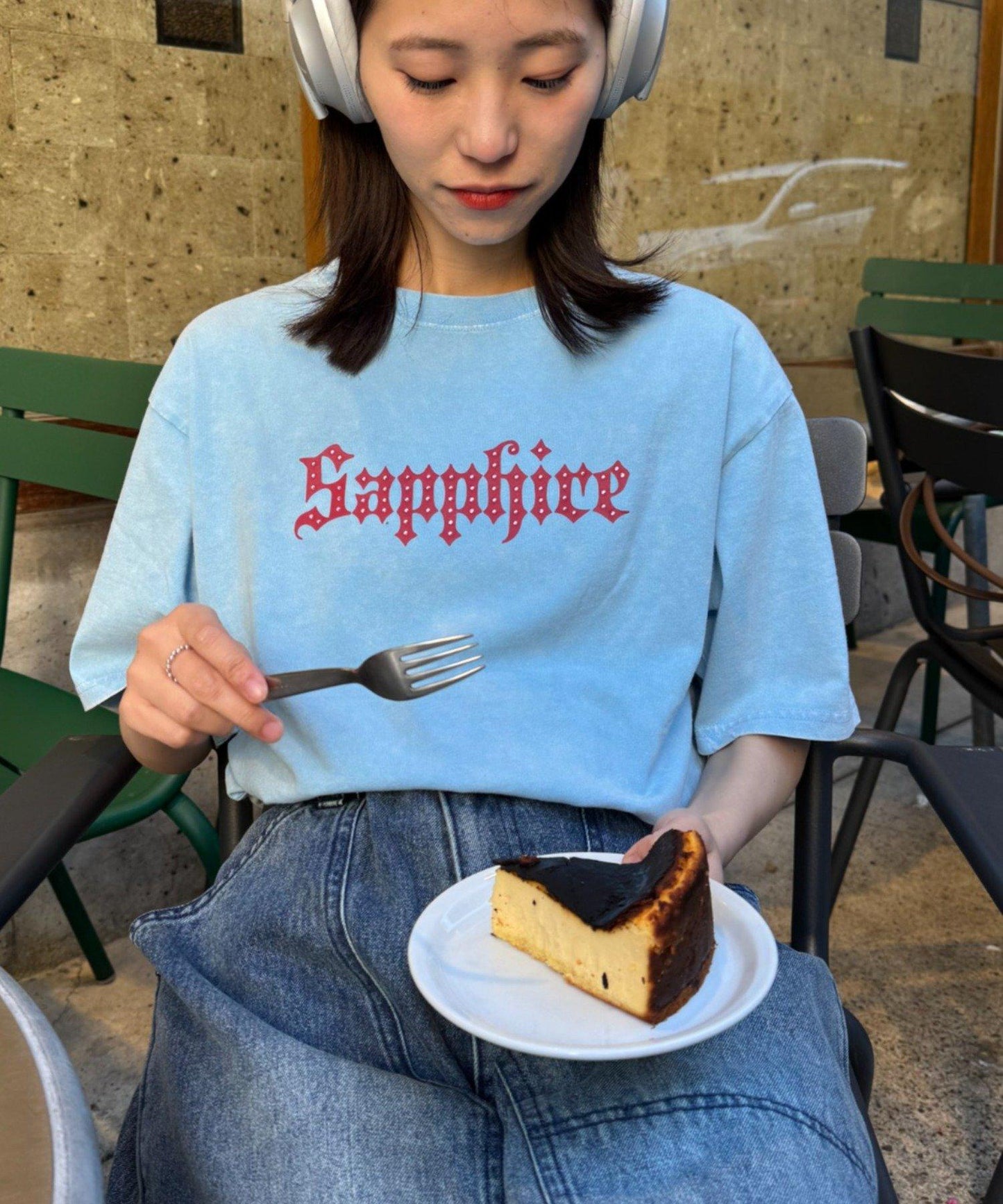 UNISEX SAPPFIRE 閃亮水鑽 T恤（線上限定）