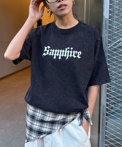 UNISEX SAPPFIRE 閃亮水鑽 T恤（線上限定）