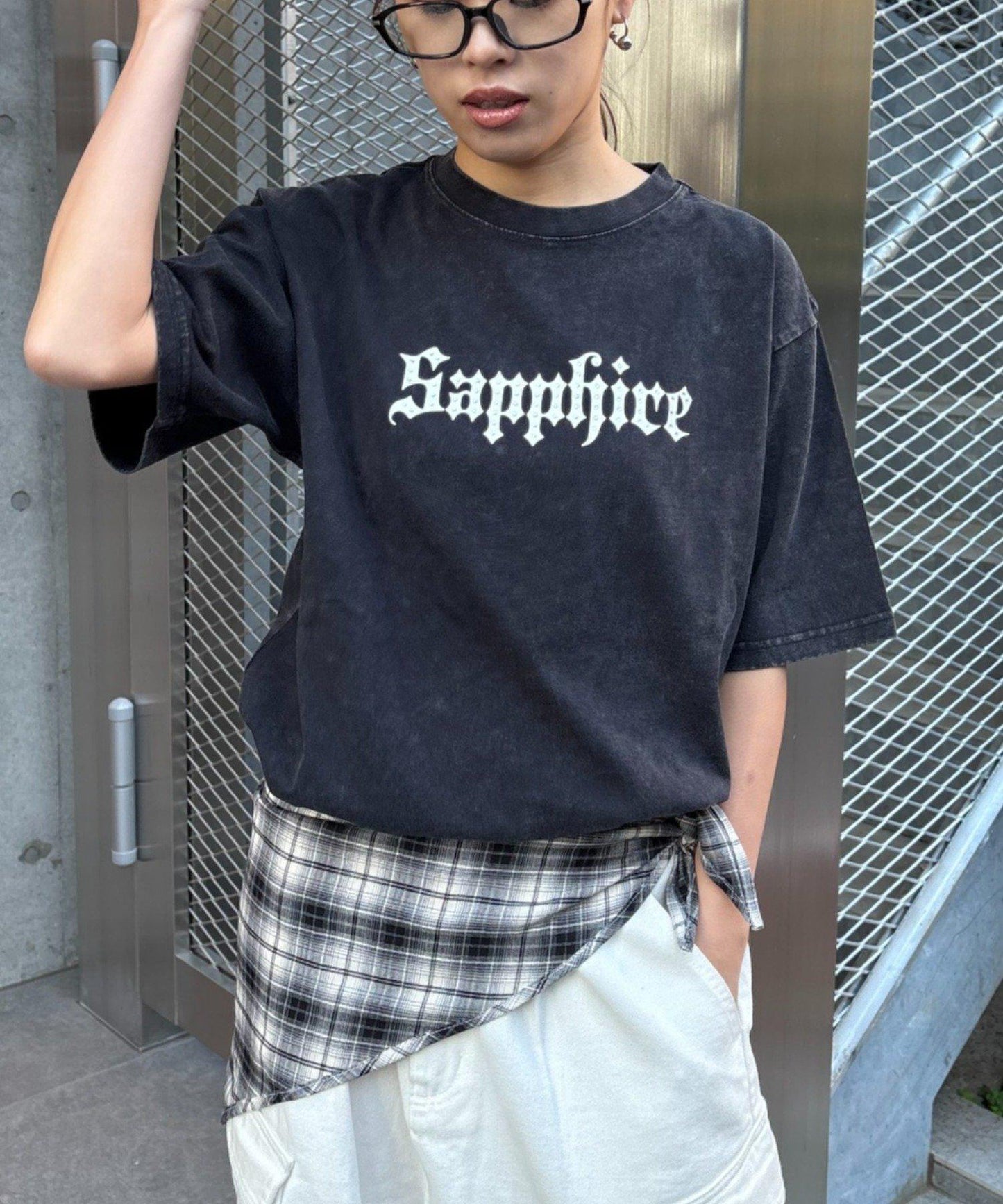 UNISEX SAPPFIRE 閃亮水鑽 T恤（線上限定）