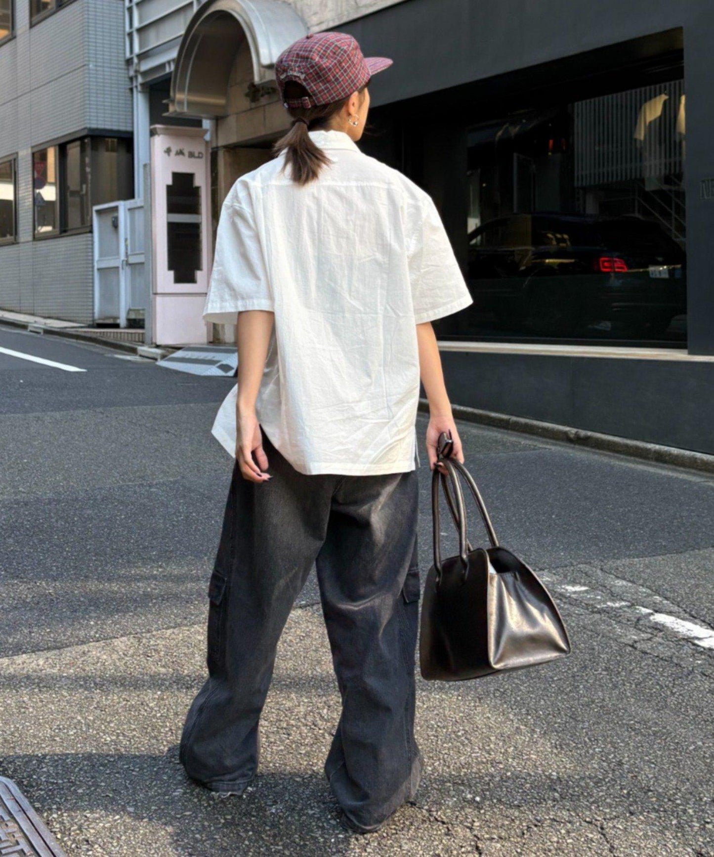 UNISEX 拼色圖案印花襯衫