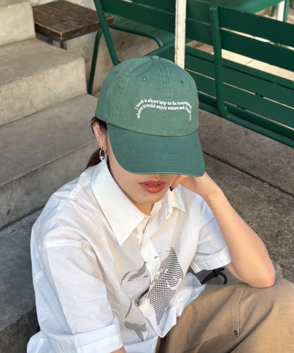 UNISEX 文字LOGO棒球帽