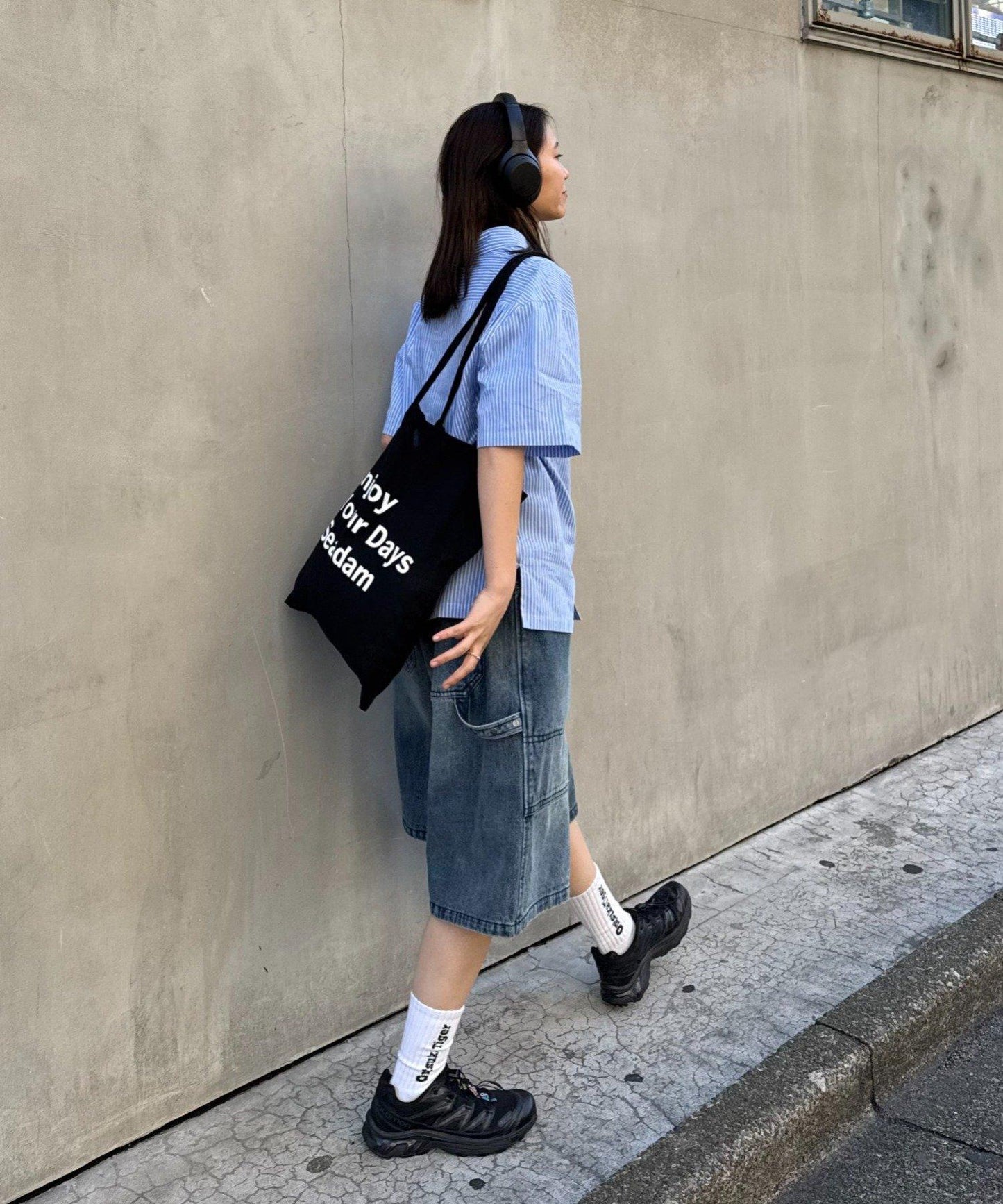 UNISEX 拼色圖案印花襯衫