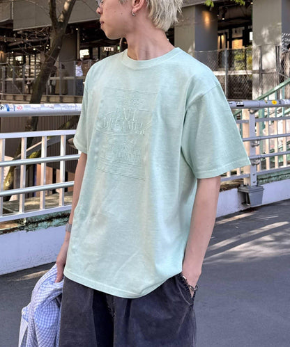 UNISEX 大碼可選 全刺繡方形Logo T恤