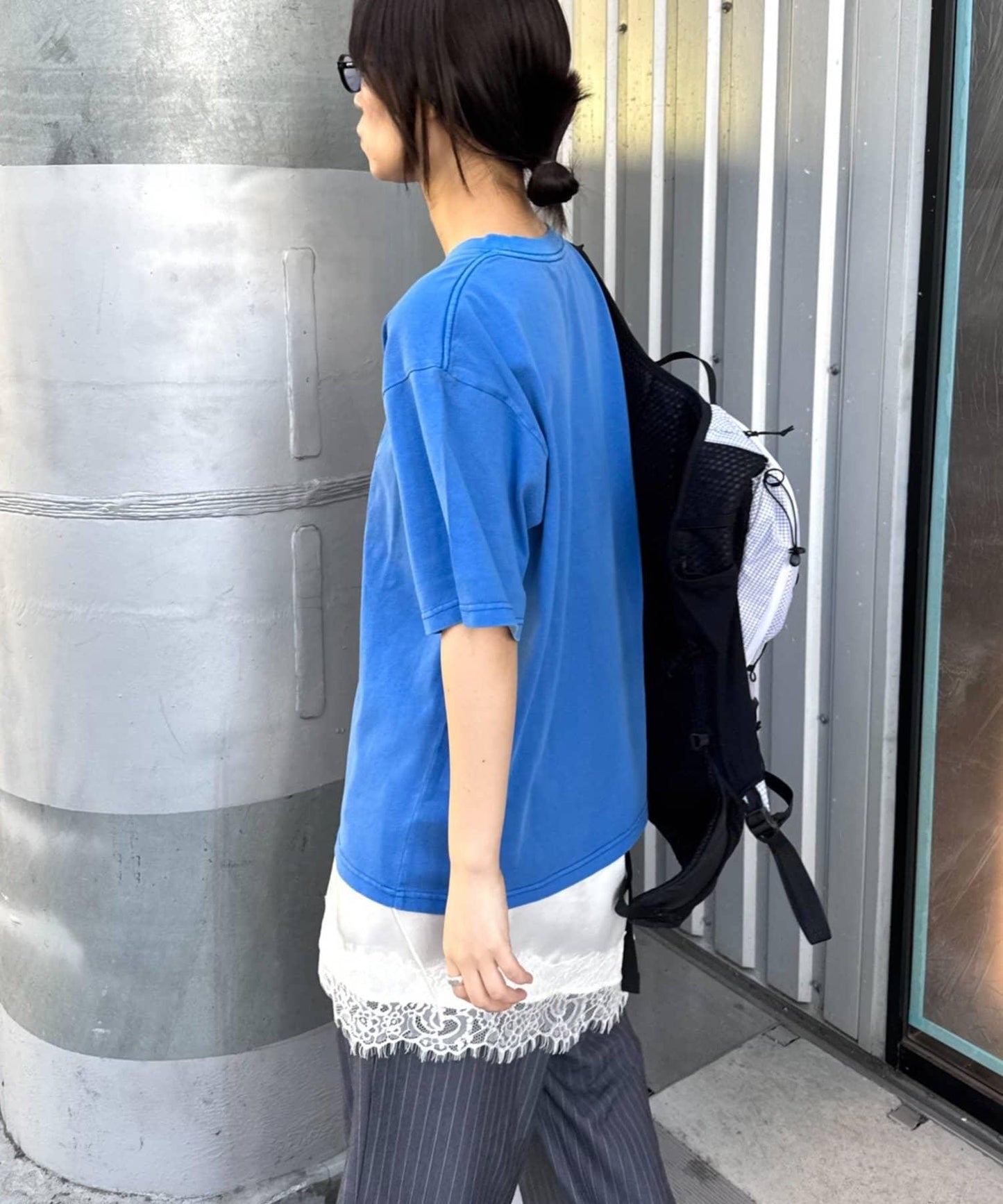 UNISEX 大碼可選 全刺繡方形Logo T恤