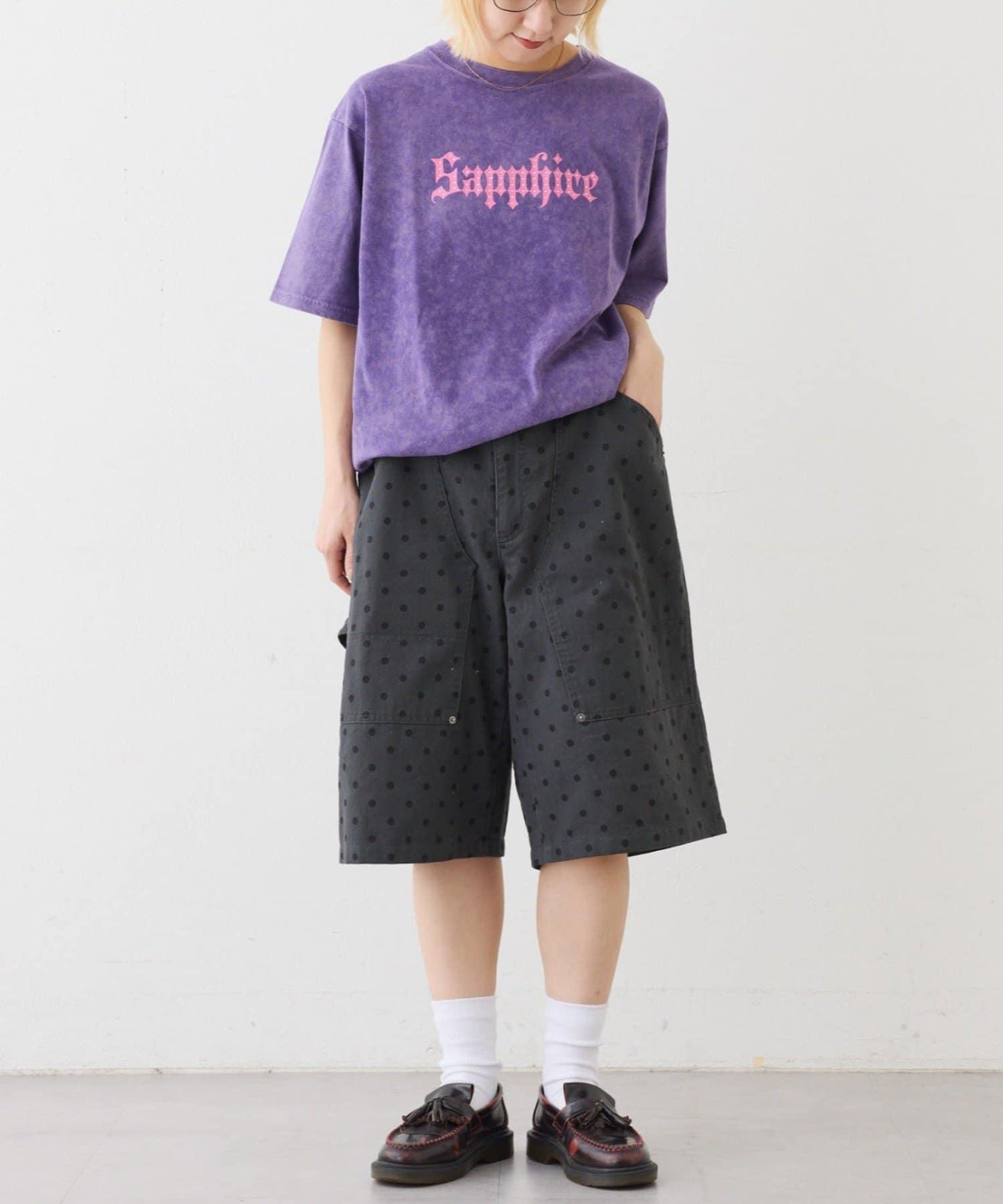 UNISEX SAPPFIRE 閃亮水鑽 T恤（線上限定）