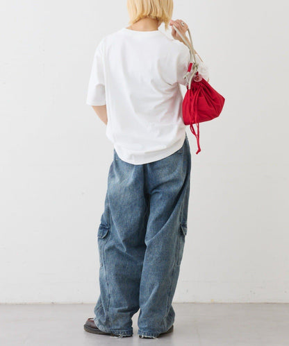 UNISEX 大碼可選 全刺繡方形Logo T恤
