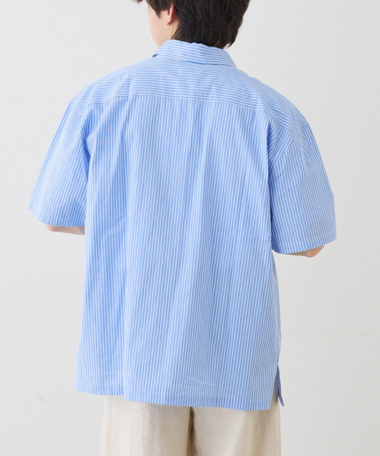 UNISEX 拼色圖案印花襯衫