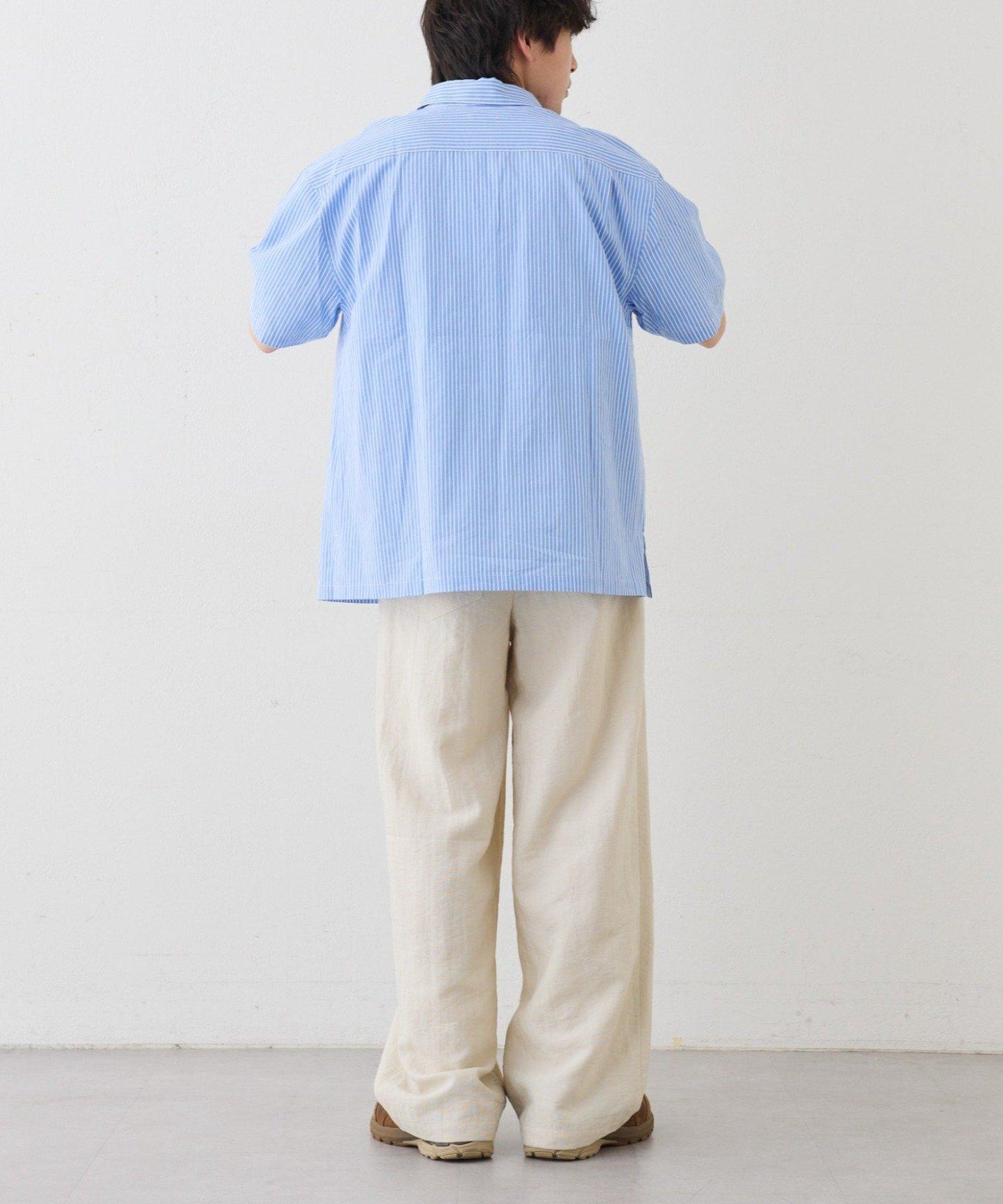 UNISEX 拼色圖案印花襯衫