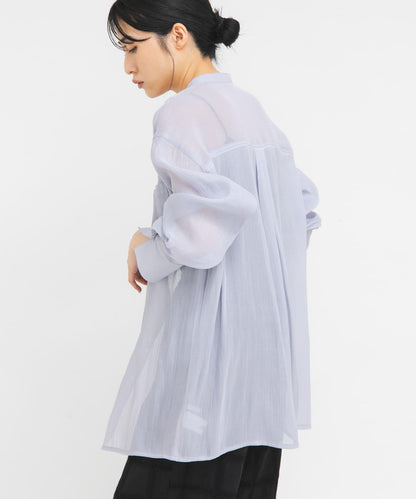 亮澤透紗襯衫