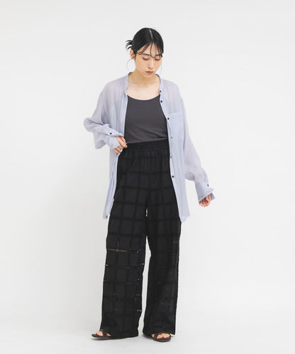 亮澤透紗襯衫